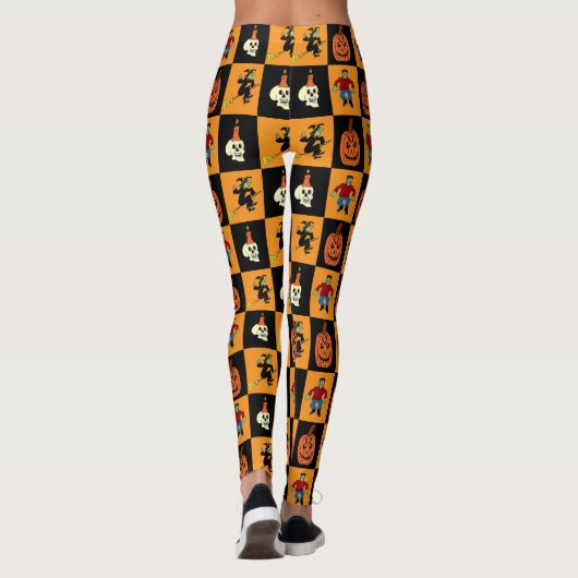 Halloween-Checkerboard-Leggings Leggings (Rückseite)