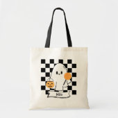 Halloween Checkered Ghost Kids Candy Tote Bag Tragetasche (Vorne)