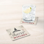 Halloween Cheers Witches Funny Junggeselinnen-Absc Rechteckiger Pappuntersetzer (Vor Ort)
