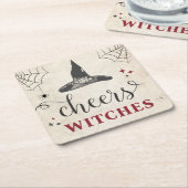 Halloween Cheers Witches Funny Junggeselinnen-Absc Rechteckiger Pappuntersetzer (angewinkelt)