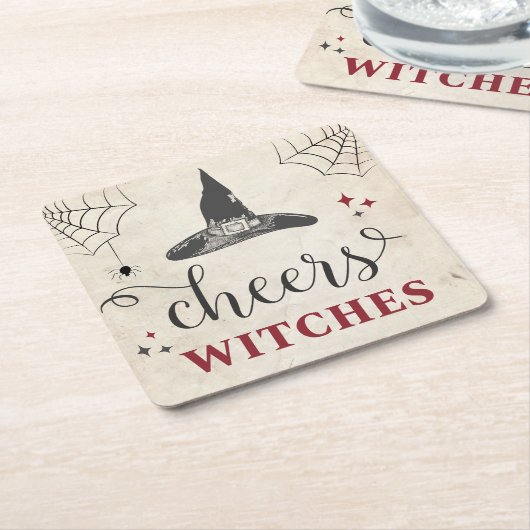 Halloween Cheers Witches Funny Junggeselinnen-Absc Rechteckiger Pappuntersetzer (angewinkelt)