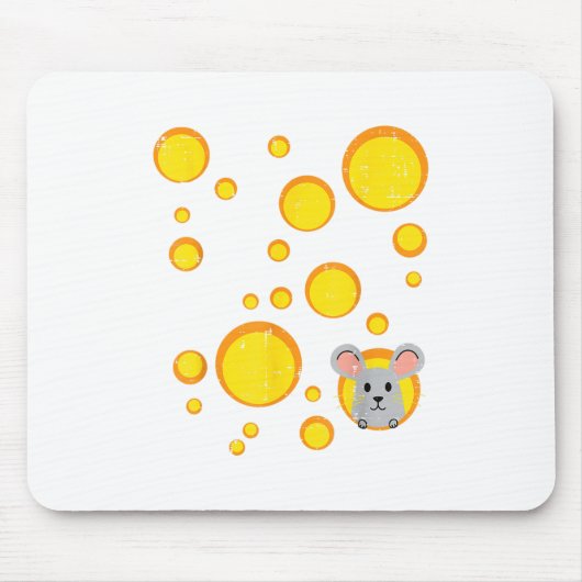 Halloween Chees Mouse Niedliche Rattenkostüme Männ Mousepad (Vorne)