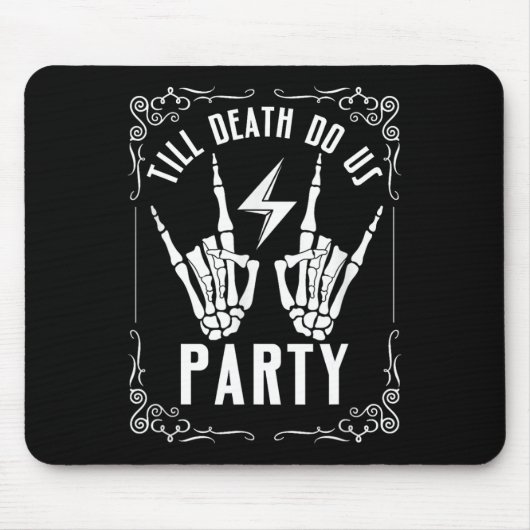 Halloween Chelorette Bis Dass Der Tod Uns Scheidet Mousepad (Vorne)