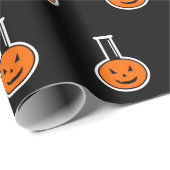 Halloween Chemical Pumpkin Wrapping Paper Geschenkpapier (Rolleneckpunkt)