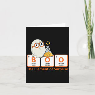 Halloween Chemie boo das Element der Überraschung Karte