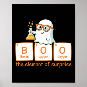 Halloween Chemie Boo Das Element der Überraschung  Poster