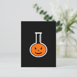 Halloween Chemie Pumpkin Postcard Postkarte