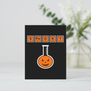 Halloween Chemie Spooky Pumpkin Postcard Postkarte