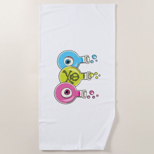 Halloween Chemie Strandtuch (Vorderseite)