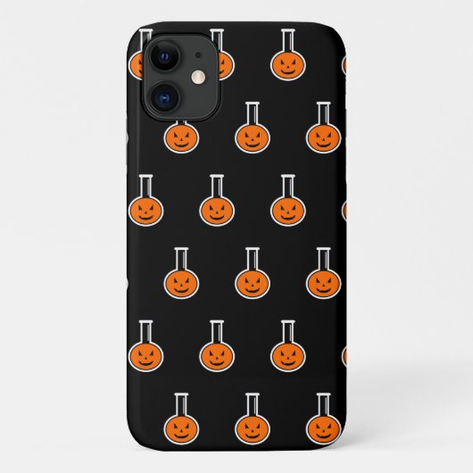 Halloween Chemistry Pumpkin Pattern iPhone 11 Fall Case-Mate iPhone Hülle (Rückseite)