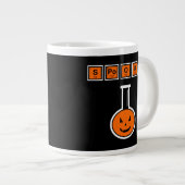 Halloween Chemistry Spooky Pumpkin Jumbo-Tasse (Vorderseite Rechts)
