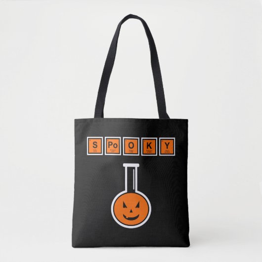 Halloween Chemistry Spooky Pumpkin Tasche (Vorderseite)