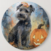 Halloween Chesapeake Bay Terrier mit Pumpkins Button (Vorderseite)
