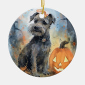 Halloween Chesapeake Bay Terrier mit Pumpkins Keramik Ornament (Vorne)