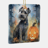 Halloween Chesapeake Bay Terrier mit Pumpkins Keramikornament (Rechts)