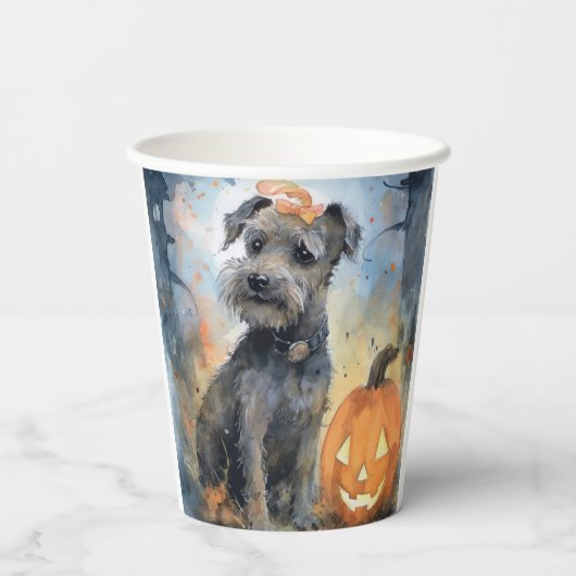 Halloween Chesapeake Bay Terrier mit Pumpkins Pappbecher (Rückseite)