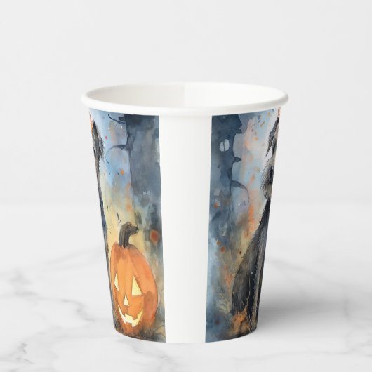 Halloween Chesapeake Bay Terrier mit Pumpkins Pappbecher (Links)