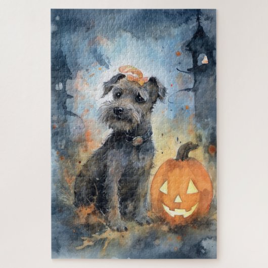 Halloween Chesapeake Bay Terrier mit Pumpkins Puzzle (Vertikal)