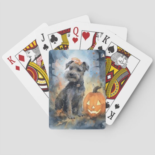 Halloween Chesapeake Bay Terrier mit Pumpkins Spielkarten (Rückseite)