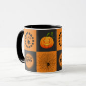 Halloween Chessboard Tasse (Vorderseite Links)