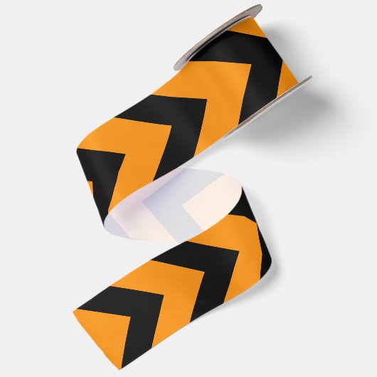 Halloween Chevron 3 Satinband (Rückseite)