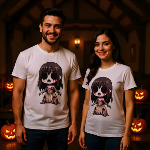 Halloween Chibi im Beängstigenden Halloween-Kostüm T-Shirt