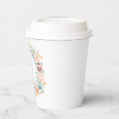Halloween Chic Modern Pink Blue Urkaffee Pappbecher (Links)