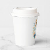 Halloween Chic Modern Pink Blue Urkaffee Pappbecher (Rechts)