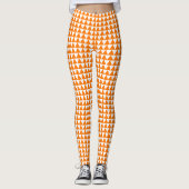 Halloween Chic Orange White Girly Hexenkostüm Leggings (Vorderseite)