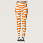 Halloween Chic Orange White stilvolles Hexenkostüm Leggings (Vorderseite)