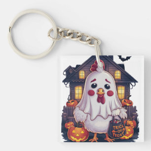 Halloween Chicken #1 Digitale Kunst Schlüsselanhänger