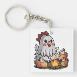 Halloween Chicken #5 Digitale Kunst Schlüsselanhänger