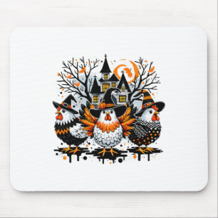 Halloween Chickens Bauer Chicken Girl Mousepad