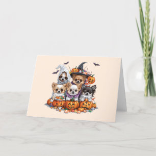 Halloween Chihuahua Dogs Feiertagskarte