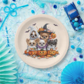 Halloween Chihuahua Dogs Pappteller (Party)