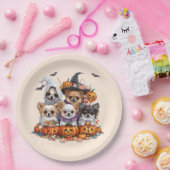 Halloween Chihuahua Dogs Pappteller (Party)