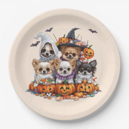 Halloween Chihuahua Dogs Pappteller
