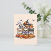 Halloween Chihuahua Dogs Postkarte (Stehend Vorderseite)