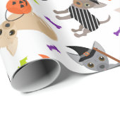 Halloween Chihuahua Geschenkpapier (Rolleneckpunkt)