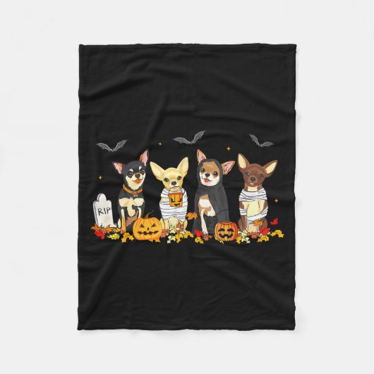 Halloween Chihuahua Ghost Soky Chihuahua Lovers Do Fleecedecke (Vorderseite)