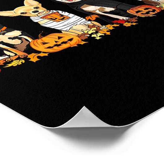 Halloween Chihuahua Ghost Soky Chihuahua Lovers Do Poster (Ecke)