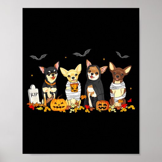 Halloween Chihuahua Ghost Soky Chihuahua Lovers Do Poster (Vorne)