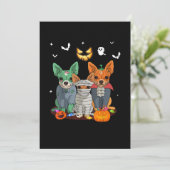 Halloween Chihuahua Hund Hexe Niedliche Geschenkgu Ankündigung (Stehend Vorderseite)