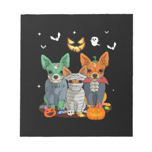 Halloween Chihuahua Hund Hexe Niedliche Geschenkgu Notizblock