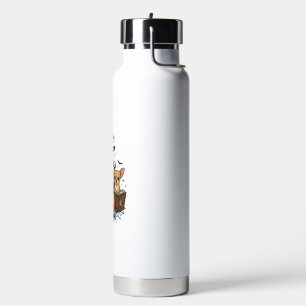 Halloween Chihuahua Hunde Kürbisse Hexenhut Zauber Trinkflasche