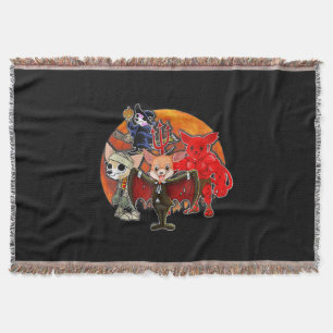 Halloween Chihuahua Kostüm Mummy Evil Hexenkürbis Decke