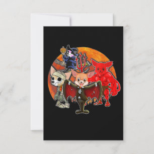 Halloween Chihuahua Kostüm Mummy Evil Hexenkürbis RSVP Karte