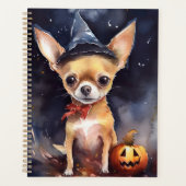 Halloween chihuahua mit Pumpkins Beängstigend Planer (Vorderseite)
