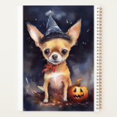 Halloween chihuahua mit Pumpkins Beängstigend Planer (Rückseite)