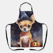 Halloween chihuahua mit Pumpkins Beängstigend Schürze (Vorderseite)